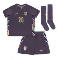 Camisa de Futebol Inglaterra Jarrod Bowen #20 Equipamento Secundário Infantil Europeu 2024 Manga Curta (+ Calças curtas)